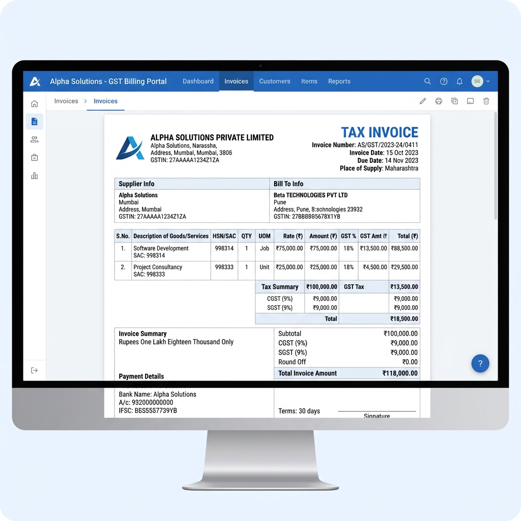 GST Billing Module